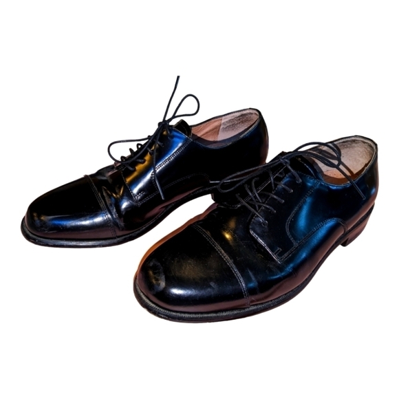 Bostonian Classics First Flex Black Leather Dress Shoes, size 8W - Picture 1 of 6
